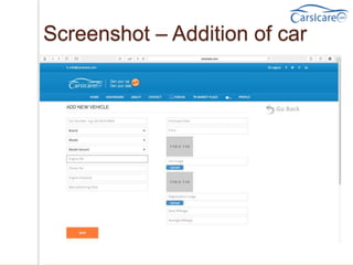 Screenshot – Addition of car
 