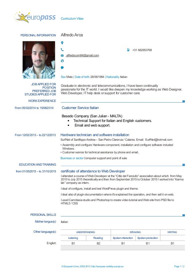 It Cv it cv alfredo arca It Cv it cv alfredo arca