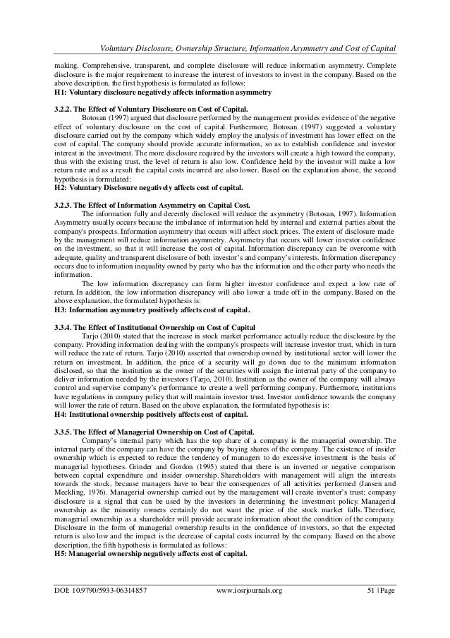 voluntary disclosure in the annual reports voluntary disclosure in the annual reports