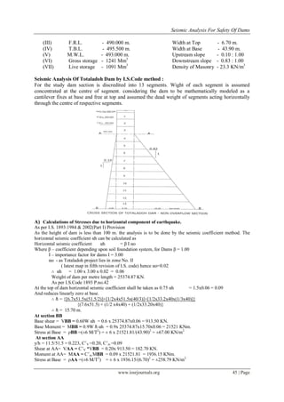 Seismic Analysis for Safety of Dams | PDF