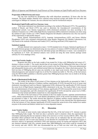 Effects of Aqueous and Methanolic Leaf Extracts of Vitex doniana on ...