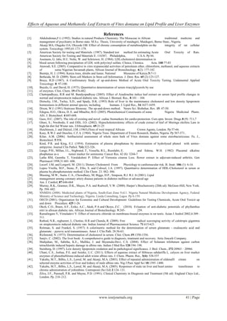 Effects of Aqueous and Methanolic Leaf Extracts of Vitex doniana on ...
