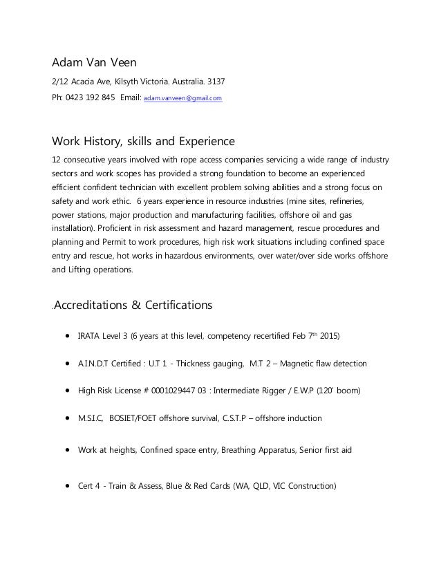 rope access cv feb 2015