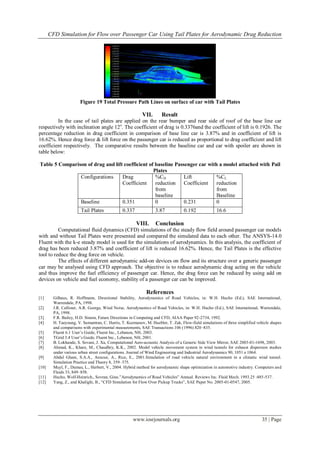 CFD Simulation for Flow over Passenger Car Using Tail Plates for ...