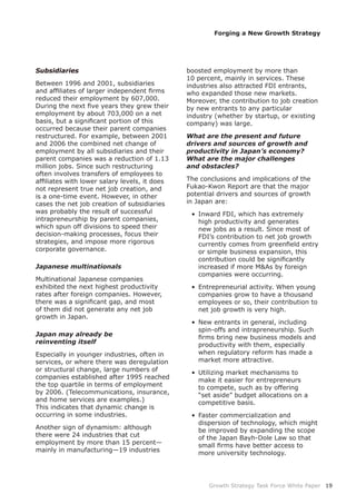 !"#$%&'(%")%*+,'-)./'0#"1*'2&3%*'4)5*" 67
!"#$%&$'(')*+',#"+-.'/-#(-*$0
67
8##.%*9'*:5;#,:*<%'8,':#"*'%&)<'
6='5*"1*<%>':)3<;,'3<'.*"?31*.@'-&*.*'
3<9A.%"3*.');.#')%%")1%*9'0BC'*<%")<%.>'
$&#'*D5)<9*9'%&#.*'<*$':)"/*%.@'
E#"*#?*">'%&*'1#<%"38A%3#<'%#'F#8'1"*)%3#<'
8,'<*$'*<%")<%.'%#')<,'5)"%31A;)"'
3<9A.%",'G$&*%&*"'8,'.%)"%A5>'#"'*D3.%3<+'
1#:5)<,H'$).';)"+*@''
!"#$%#&'%$"'%(&')'*$%#*+%,-$-&'%
+&./'&)%#*+%)0-&1')%0,%2&03$"%#*+%
(&0+-1$./.$4%.*%5#(#*6)%'10*0748%
!"#$%#&'%$"'%7#90&%1"#::'*2')%%
#*+%0;)$#1:')8%
-&*'1#<1;A.3#<.')<9'3:5;31)%3#<.'#I'%&*'
0A/)#JK$#<'L*5#"%')"*'%&)%'%&*':)F#"'
5#%*<%3);'9"3?*".')<9'.#A"1*.'#I'+"#$%&''
3<'M)5)<')"*N
&3+&'5"#9A1%3?3%,')<9'+*<*")%*.'
<*$'F#8.').')'"*.A;%@'(3<1*':#.%'#I'
0BCO.'1#<%"38A%3#<'%#'<*%'F#8'+"#$%&'
#"'.3:5;*'8A.3<*..'*D5)<.3#<>'%&3.'
3<1"*).*9'3I':#"*'EPQ.'8,'I#"*3+<'
1#:5)<3*.'$*"*'#11A""3<+@
1#:5)<3*.'+"#$'%#'&)?*')'%&#A.)<9'
*:5;#,**.'#"'.#>'%&*3"'1#<%"38A%3#<'%#'
<*%'F#8'+"#$%&'3.'?*",'&3+&@
.53<J#II.')<9'3<%")5"*<*A".&35@'(A1&'
5"#9A1%3?3%,'$3%&'%&*:>'*.5*13);;,'
$&*<'"*+A;)%#",'"*I#":'&).':)9*')'
:)"/*%':#"*')%%")1%3?*@
:)/*'3%'*).3*"'I#"'*<%"*5"*<*A".'
%#'1#:5*%*>'.A1&').'8,'#II*"3<+'
R.*%').39*S'8A9+*%');;#1)%3#<.'#<')'
1#:5*%3%3?*'8).3.@
93.5*".3#<'#I'%*1&<#;#+,>'$&31&':3+&%'
8*'3:5"#?*9'8,'*D5)<93<+'%&*'.1#5*'
#I'%&*'M)5)<'T),&JB#;*'U)$'.#'%&)%'
:#"*'A<3?*".3%,'%*1&<#;#+,@
<-;).+.#&.')
T*%$**<'677V')<9'W==6>'.A8.393)"3*.'
"*9A1*9'%&*3"'*:5;#,:*<%'8,'V=X>===@'
*:5;#,:*<%'8,')8#A%'X=Y>==='#<')'<*%'
#11A""*9'8*1)A.*'%&*3"'5)"*<%'1#:5)<3*.'
"*.%"A1%A"*9@'0#"'*D):5;*>'8*%$**<'W==6'
)<9'W==V'%&*'1#:83<*9'<*%'1&)<+*'#I'
*:5;#,:*<%'8,');;'.A8.393)"3*.')<9'%&*3"'
5)"*<%'1#:5)<3*.'$).')'"*9A1%3#<'#I'6@6Y'
:3;;3#<'F#8.@'(3<1*'.A1&'"*.%"A1%A"3<+'
#I%*<'3<?#;?*.'%")<.I*".'#I'*:5;#,**.'%#'
<#%'"*5"*.*<%'%"A*'<*%'F#8'1"*)%3#<>')<9'
3.')'#<*J%3:*'*?*<%@'Z#$*?*">'3<'#%&*"'
1).*.'%&*'<*%'F#8'1"*)%3#<'#I'.A8.393)"3*.'
$).'5"#8)8;,'%&*'"*.A;%'#I'.A11*..IA;'
3<%")5"*<*A".&35'8,'5)"*<%'1#:5)<3*.>'
$&31&'.5A<'#II'93?3.3#<.'%#'.5**9'%&*3"'
9*13.3#<J:)/3<+'5"#1*..*.>'I#1A.'%&*3"'
.%")%*+3*.>')<9'3:5#.*':#"*'"3+#"#A.'
1#"5#")%*'+#?*"<)<1*@
5#(#*')'%7-:$.*#$.0*#:)%
EA;%3<)%3#<);'M)5)<*.*'1#:5)<3*.'
*D&383%*9'%&*'<*D%'&3+&*.%'5"#9A1%3?3%,'
")%*.')I%*"'I#"*3+<'1#:5)<3*.@'Z#$*?*">'
'
#I'%&*:'939'<#%'+*<*")%*')<,'<*%'F#8'
+"#$%&'3<'M)5)<@
5#(#*%7#4%#:&'#+4%;'%%
&'.*/'*$.*2%.$)':,
[.5*13);;,'3<',#A<+*"'3<9A.%"3*.>'#I%*<'3<'
.*"?31*.>'#"'$&*"*'%&*"*'$).'9*"*+A;)%3#<'
#"'.%"A1%A");'1&)<+*>';)"+*'<A:8*".'#I'
1#:5)<3*.'*.%)8;3.&*9')I%*"'677'"*)1&*9'
%&*'%#5']A)"%3;*'3<'%*":.'#I'*:5;#,:*<%'
8,'W==V@'G-*;*1#::A<31)%3#<.>'3<.A")<1*>'
)<9'&#:*'.*"?31*.')"*'*D):5;*.@H'
-&3.'3<931)%*.'%&)%'9,<):31'1&)<+*'3.'
#11A""3<+'3<'.#:*'3<9A.%"3*.@'
Q<#%&*"'.3+<'#I'9,<):3.:N');%&#A+&'
%&*"*'$*"*'W^'3<9A.%"3*.'%&)%'1A%'
*:5;#,:*<%'8,':#"*'%&)<'6'5*"1*<%_
:)3<;,'3<':)<AI)1%A"3<+_67'3<9A.%"3*.'
 