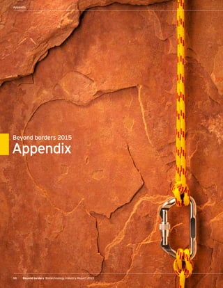 Appendix
68 Beyond borders Biotechnology Industry Report 2015
Appendix
Beyond borders 2015
 