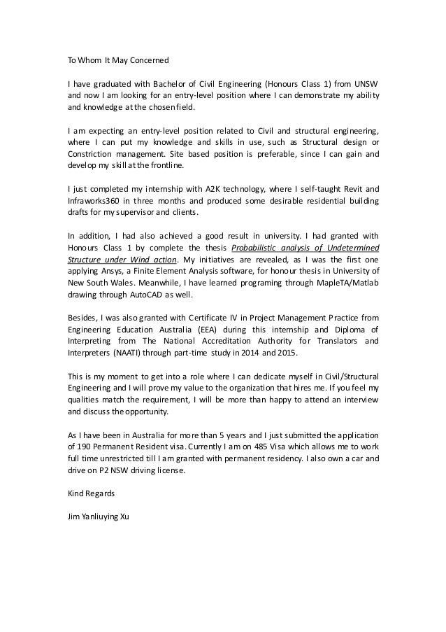 general cover letter unsw cover letter