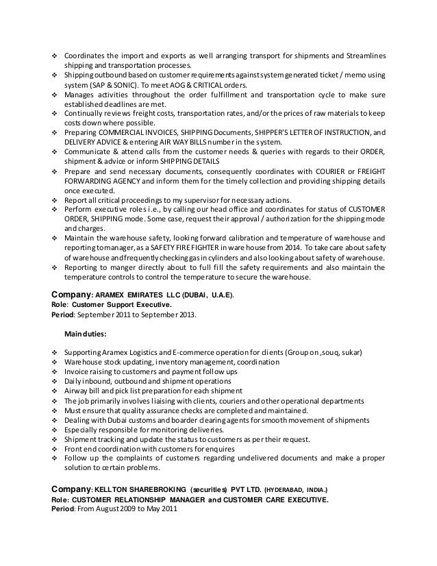 jd for customer care executive