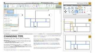 13
Split Element -This tool can be used to break-up walls and lines
into two separate elements and comes in handy when you want
to change the type of part of a wall for instance.
First activate the Split Element tool (SL) [12] and hover over this
part of the wall [12.1].The dimension appears and lets you know
the distance in relation to nearby reference points. Click to cut the
wall around the point shown.
Then select the walls shown in [12.2] and go to the properties
dropdown. Scroll down until you reach the Interior Partition wall
shown in [12.3] and select it.
Notice that all the walls change to match the selected Type on
the next page [12.4] this is Revit’s main feature and the ability to
changeType at any point speeds up the process of drafting.
Split the walls at the points shown [12.5] and then select the
inner segments and change the type to Curtain Wall Storefront
[12.6].
Use what you’ve learned so far withTrim/Extend and Properties to
clean up the drawing and match the final screenshot [12.7]
CHANGING TYPE
Speeding Up Your Work With Properties
12
12.1
12.2
12.3
 