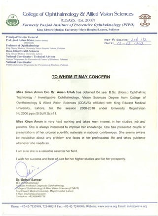 Reference Letter-Assissant Prof. Dr Suhail Sarwar-KEMU