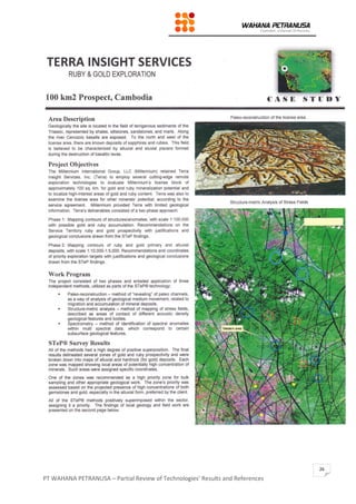 PT WAHANA PETRANUSA – Partial Review of Technologies’ Results and References
26
 