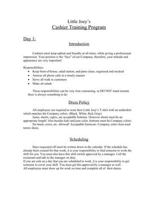Training program | DOC