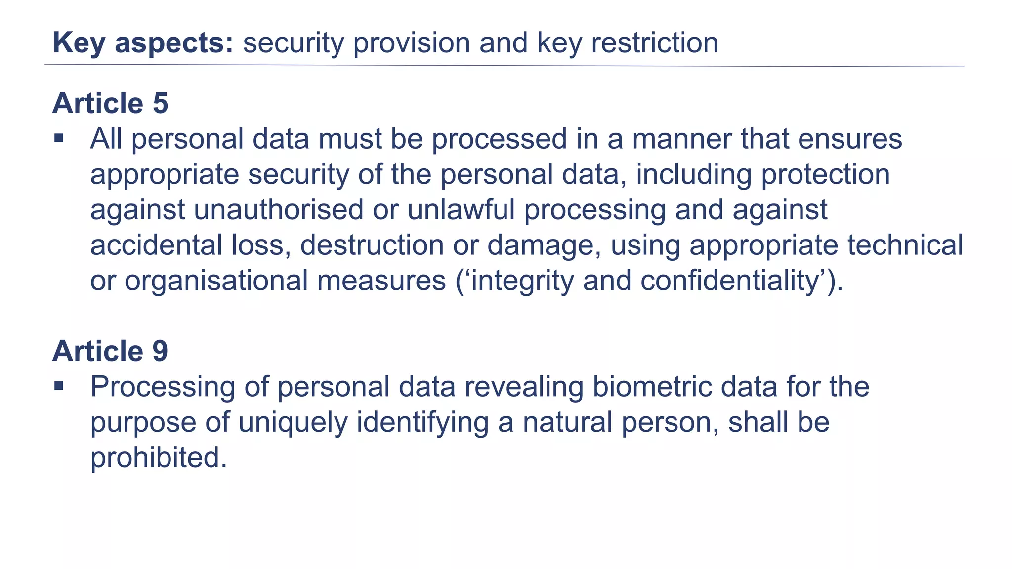 General Data Protection Regulations (GDPR) Summary | PPT