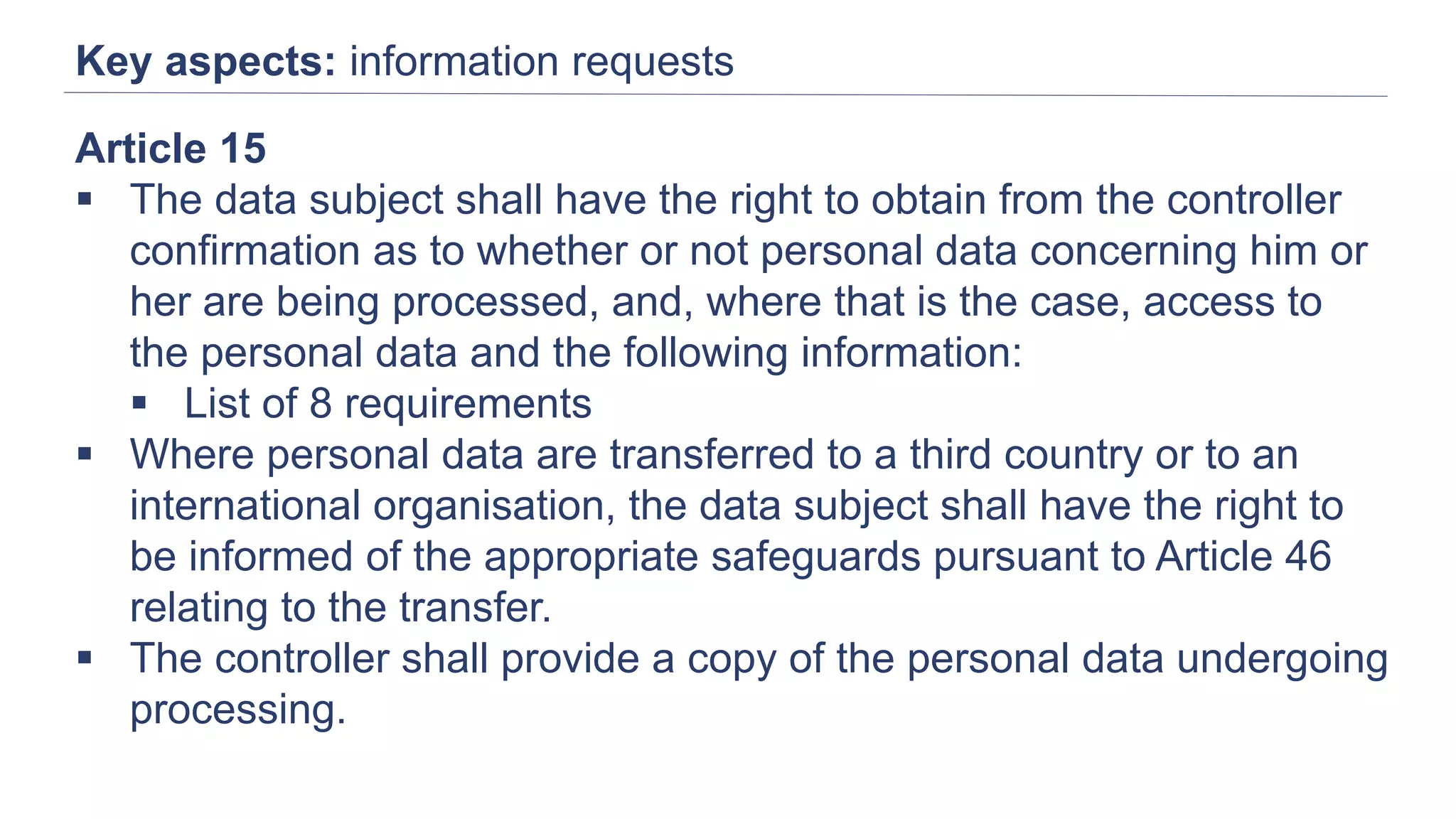 General Data Protection Regulations (GDPR) Summary | PPT