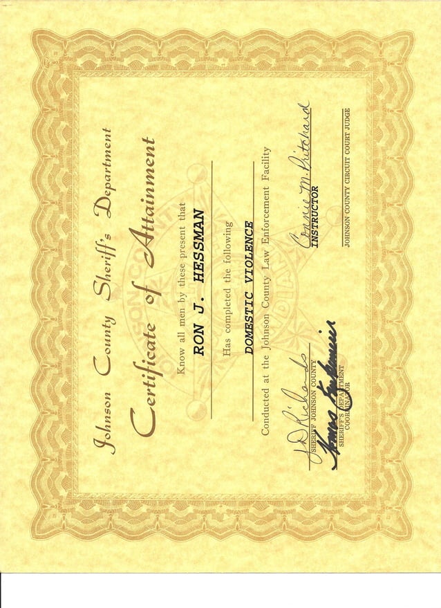 JCSD Domestic Violence Training Certificate JCSD Domestic Violence Training Certificate