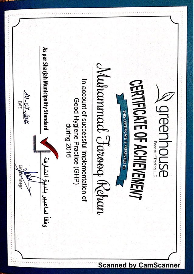 GHP Certificate