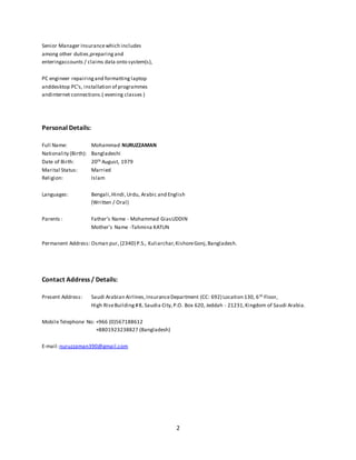 Mohammad Nuruzzaman - cv | DOCX