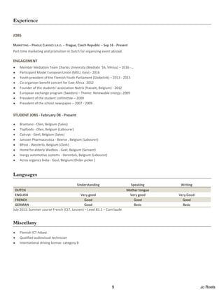 Rotterdo Resume Resume Jo Roels | PDF
