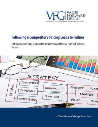 Following a Competitor’s Pricing Leads to Failure
3 Strategic Action Steps to Calculate Price Correctly and Increase HighTech Business
Success
 