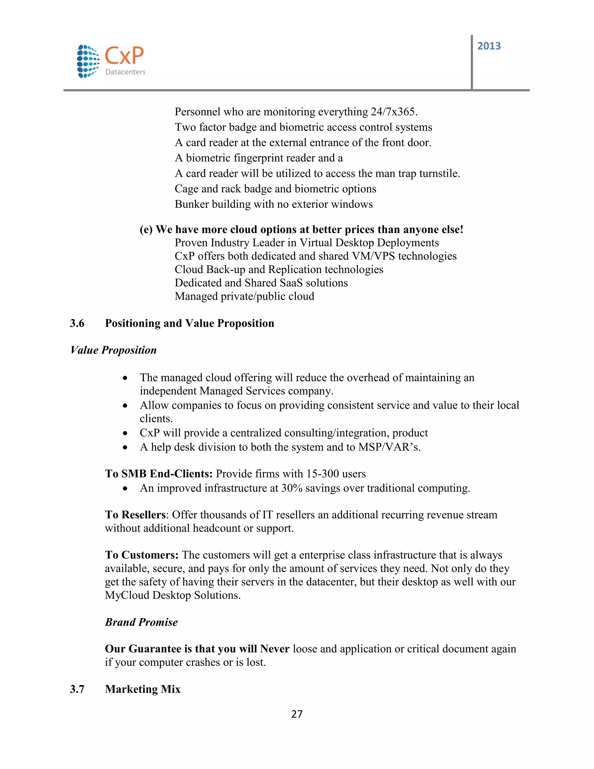 CxP Marketing plan development | PDF