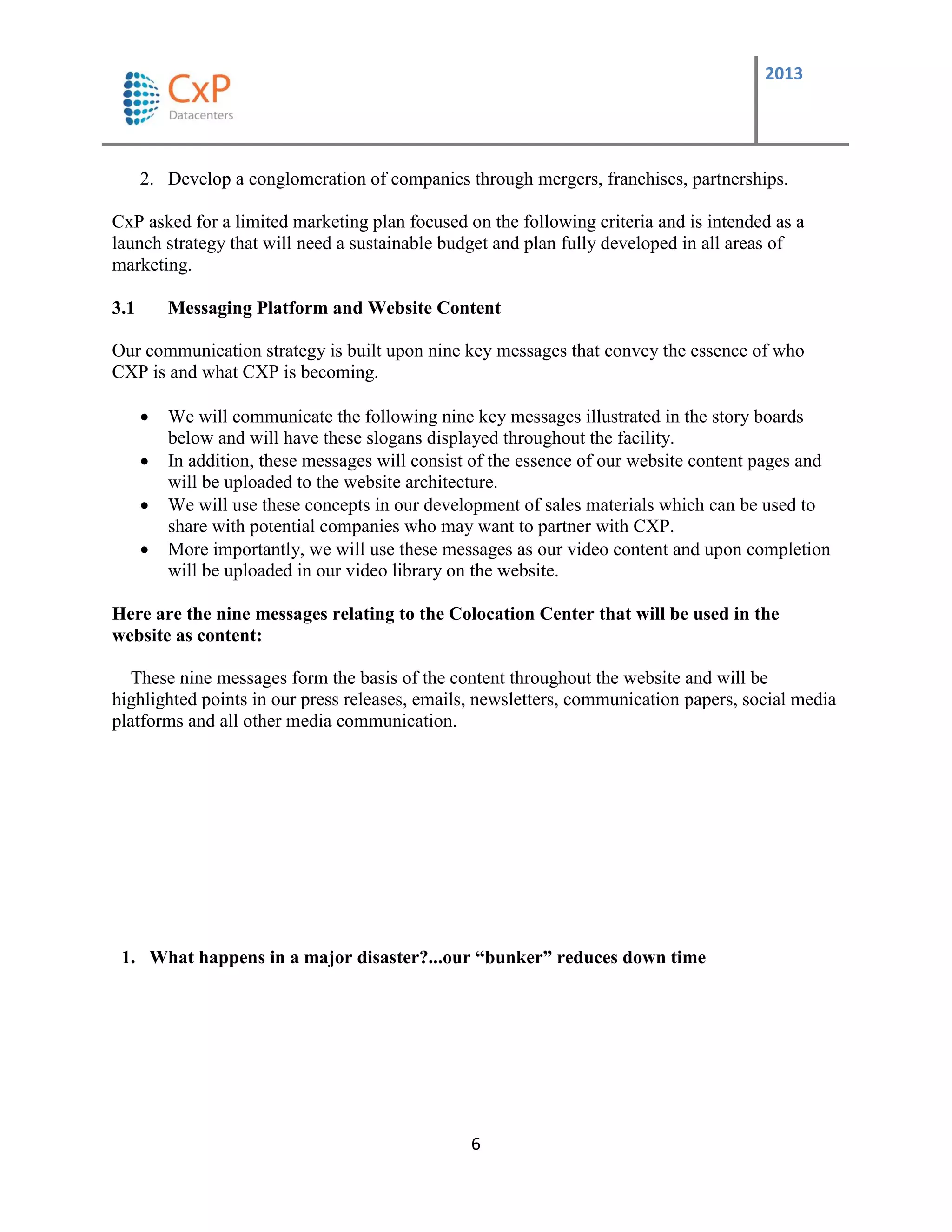 CxP Marketing plan development | PDF