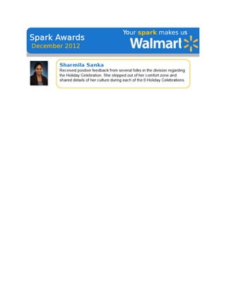 WM Spark award