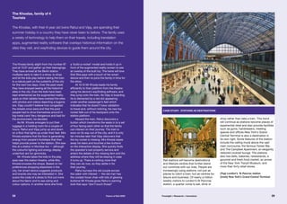 The Khosla family alight from the number 87
pod at 12:07 and gather up their belongings.
They have arrived at the Berlin station
multiplex early to take in a show, to shop
and let the kids play before taking the train
to a nature park on the outskirts of the city
for the next two days. Over the past week
they have enjoyed seeing all the historical
sites in the city. Even the kids have been
kept entertained as the augmented reality
apps on their tablets have overlaid the sites
with photos and videos depicting a bygone
era. Vijay couldn’t believe how congested
the streets once were and that the poor
people had to drive themselves around in
big metal cars! Very dangerous and bad for
the environment, he decided.
As Mr. Khosla arranges to put their
luggage in a holding room for a couple of
hours, Rahul and Vijay jump up and down
on a floor that lights up under their feet. Mrs
Khosla explains that the floor is generating
energy from people’s footsteps that then
helps provide power to the station. She saw
this at a station in Mumbai too — although
the colourful lighting and energy display
underfoot are fun gimmicks.
Mr. Khosla takes the kids to the play
area near the station theatre, while Mrs.
Khosla browses the shops. Based on her
preferences shopping elsewhere in the
city, her smart device suggests products
and brands she may be interested in. She
scans the code of a dress to find out more
about the fabric and to see sizing and
colour options. In another store she finds
The Khoslas, with their 6-year old twins Rahul and Vijay, are spending their
summer holiday in a country they have never been to before. The family uses
a variety of technology to help them on their travels, including translation
apps, augmented reality software that overlays historical information on the
sites they visit, and wayfinding devices to guide them around the city.
The Khoslas, family of 4
Tourists
a ‘build-a-rocket’ model and holds it up in
front of the augmented reality screen to see
an overlay of the built toy. The twins will love
this! She pays with a touch of her smart
device and then re-joins the family in time for
the show.
At 15:15 Mr Khosla leads his family
efficiently to their platform from the theatre
using his device’s wayfinding software, and
they jump onto the train. As Vijay is boarding
he is distracted by a red dot appearing
under another passenger’s feet which
indicates that he doesn’t have validation
to travel and, without noticing, his new toy
rocket falls out of his backpack onto the
station platform.
Aboard the train, Rahul discovers a
button which transforms the seats in to a set
of four facing each other so that the family
can interact on their journey. The train is
soon on its way out of the city, and it is only
ten minutes later that Vijay discovers that
the toy rocket is missing. Mrs Khosla wipes
away his tears and touches a few buttons
on the interactive display. She quickly finds
the operator’s lost property service and
enters the details of the missing item and the
address where they will be staying in case
it turns up. There is nothing more that
they can do now, so they settle in for
their journey.
Rahul surveys the old couple across
the cabin with interest — the old man has
the coolest hover chair with lots of glowing
buttons! Mr Khosla gives Rahul a warning
look that says “don’t touch those!”
Credit:DanielClements
case study: Stations as destinations
Rail stations will become destinations
and lifestyle centres that further blend
our commute with our lives. People are
increasingly using stations, not just as
places to catch a train, but as centres for
leisure and business. Of nearly a million
weekly visitors to London’s St Pancras
station, a quarter come to eat, drink or
shop rather than take a train. This trend
will continue as stations become places of
experiential retail and also provide facilities
such as gyms, hairdressers, meeting
spaces and offices.New York’s Grand
Central Terminal is also a destination in
its own right. Some features of the station
include the ceiling mural above the vast
main concourse, the famous Oyster Bar,
and The Campbell Apartment, an elegantly
restored cocktail lounge. The stations
also has delis, bakeries, newsstands, a
gourmet and fresh food market, an annex
of the New York Transit Museum, and
more than forty retail stores.
(Top) London’s St Pancras station
(Inset) New York’s Grand Central Terminal
©AlexProimos(Flickr)
©Hufton+Crow
39Foresight + Research + Innovation38 Future of Rail 2050
 