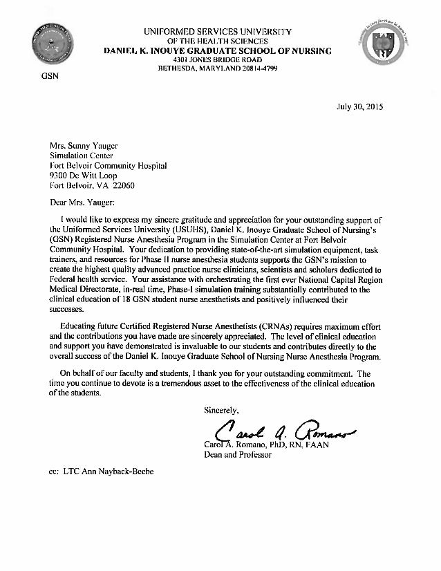of gratitude from dean romano letter of gratitude