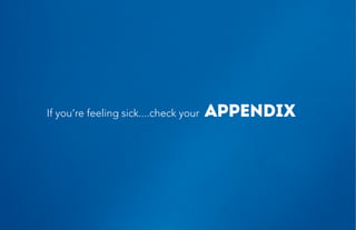 If you’re feeling sick....check your APPENDIX
 