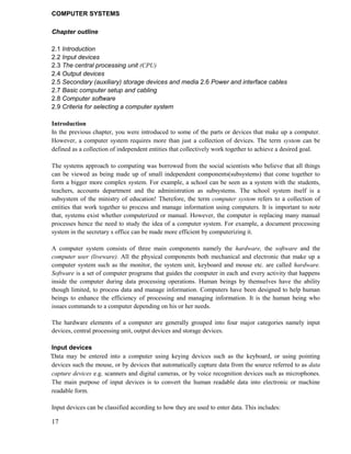 computer notes form one for kenyan high school | PDF