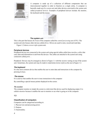 computer notes form one for kenyan high school | PDF