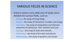KSSM Science Form 1 Chapter 1 - Intro To Science | PPTX
