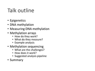 DNA methylation: from array to sequencing | PPTX