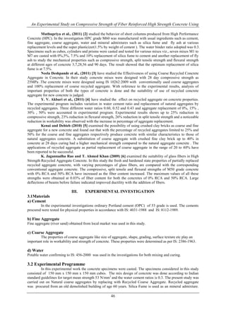 An Experimental Study on Compressive Strength of Fiber Reinforced High ...