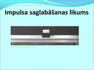 Impulsa saglabāšanas likums
http://profizgl.lu.lv/course/view.php?id=4
 