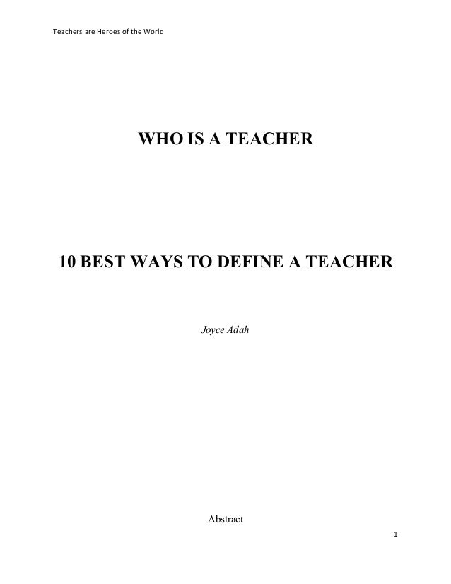 abstract (who is a teacher) 2