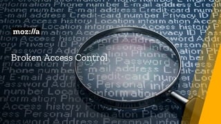 Broken Access Control
 