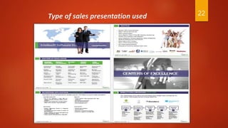 Type of sales presentation used 22
 