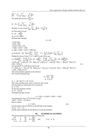 A New Approach to Design a Reduced Order Observer | PDF