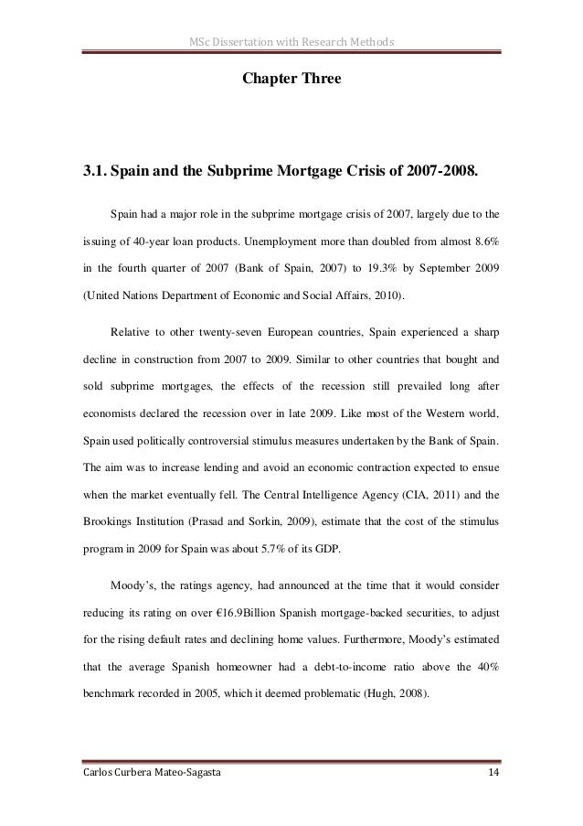 Dissertation housing crisis 08 image