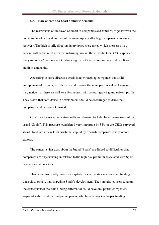 Financial dissertation