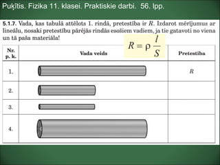 Puķītis. Fizika 11. klasei. Praktiskie darbi. 56. lpp.
 