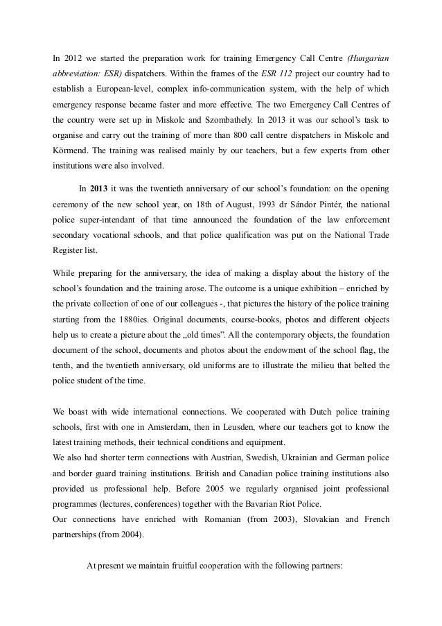 The history of our school