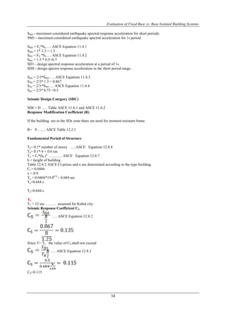 Evaluation of Fixed Base vs. Base Isolated Building Systems | PDF