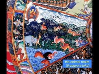the animal realm
 (tiryagyoni-loka)
 