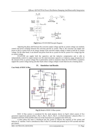 Efficacy of Facts in Power Oscillation Damping and Renewable ...