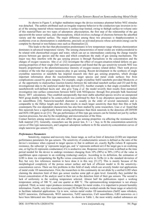 A Review of Gas Sensors Based on Semiconducting Metal Oxide | PDF