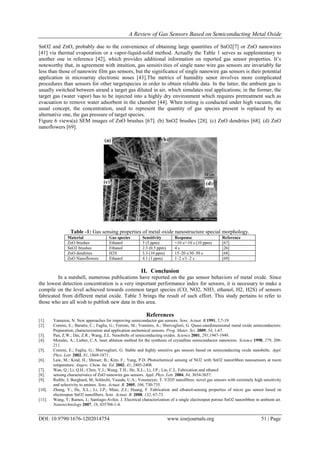 A Review of Gas Sensors Based on Semiconducting Metal Oxide | PDF