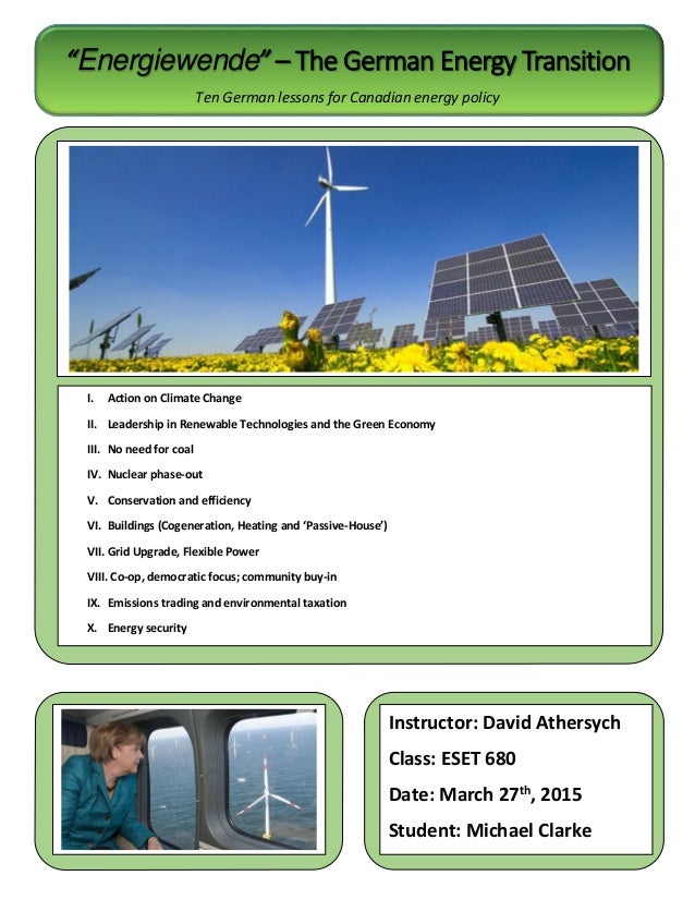 Ten German Lessons For Canadian Energy Policy - 