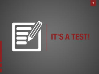 7

IT’S A TEST!

 